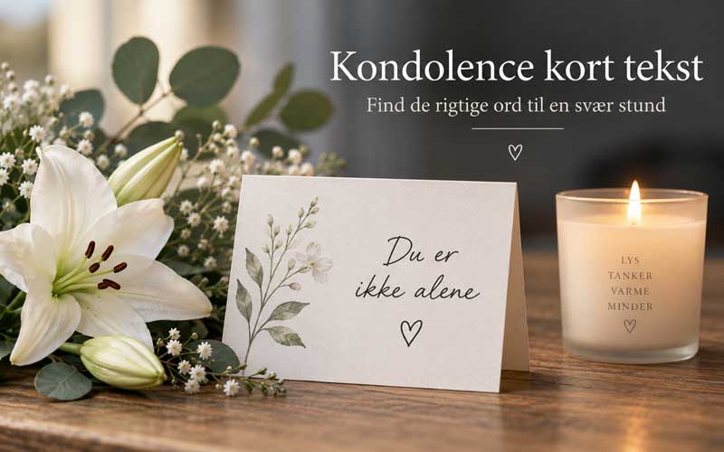 Kondolencekort tekst – 30+ varme kondolencehilsner