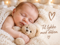 Kort til barnedåg og babykort