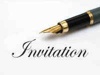 Elegant invitation med fyldepen og klassisk design. Tilføj din egen invitationstekst og send invitationen gratis online.