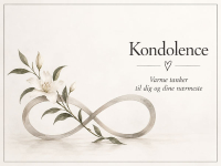 Enkelt og stilrent kondolencekort med en dekorativ blomstergren. Skriv din personlige medfølelse og send kortet gratis online.