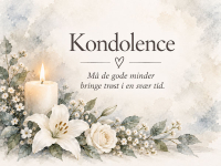 Smukt kondolencekort med lyse blomster og en varm kondolencehilsen. Tilføj din personlige medfølelse og send kortet gratis online.