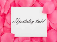 Rosa takkekort med dekorativ sløjfe og elegant design. Skriv din personlige takkehilsen og send kortet gratis online.